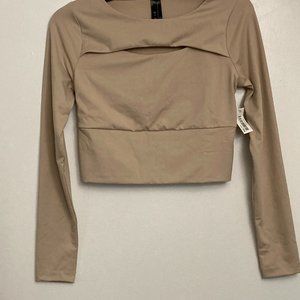 Coreio Crop Top Woman Color Beige Size XS New